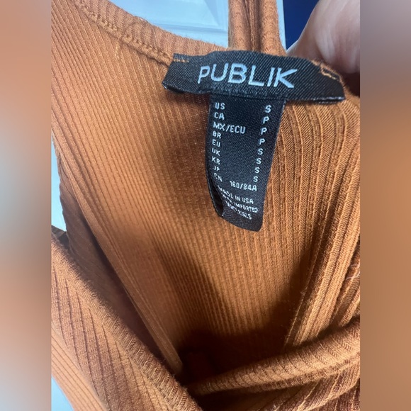 Racerback Midi Bodycon dress with slit - Picture 2 of 5